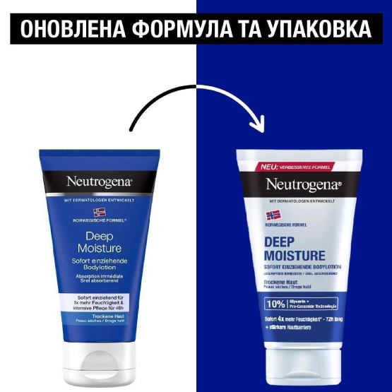 Лосьон для тела NEUTROGENA глубокое увлажнение для сухой кожи 75 мл (3574660577518/3574661750538) Назначение питание