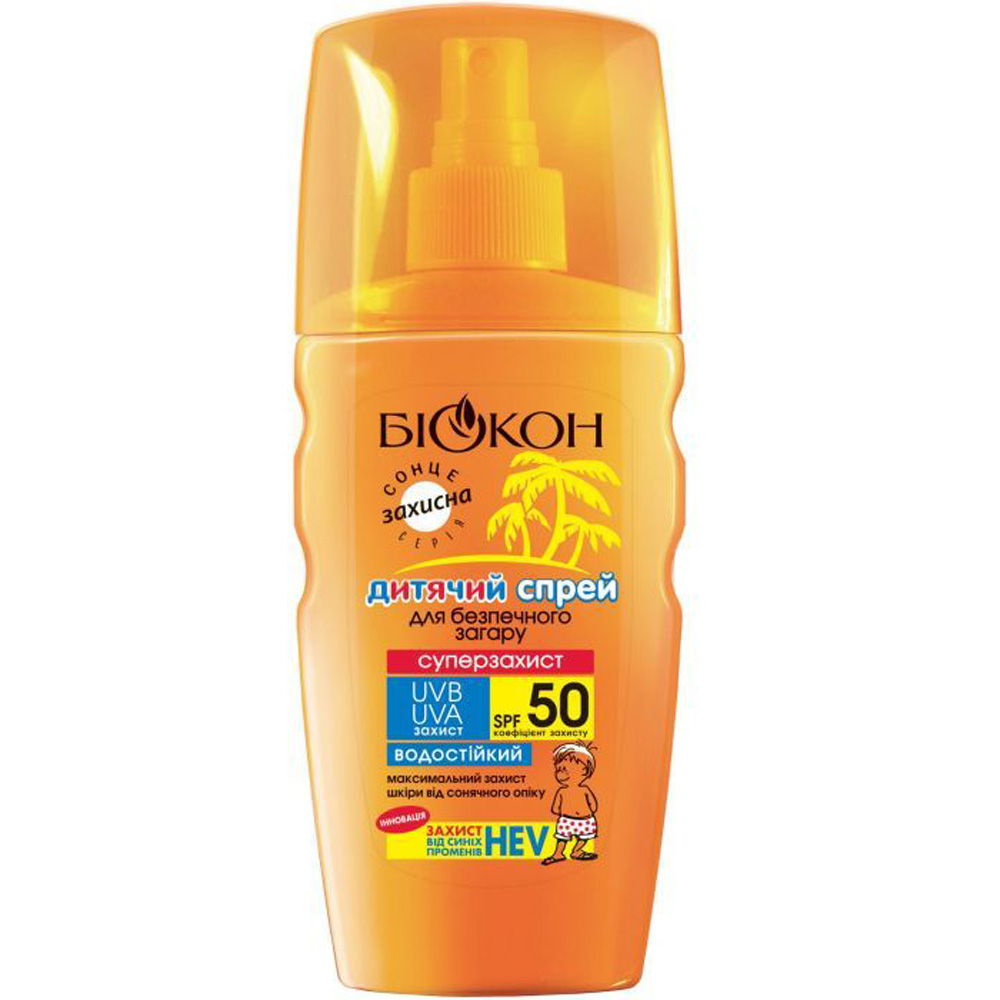 Спрей для засмаги БІОКОН Суперзахист SPF-50 160мл (4820008318404)