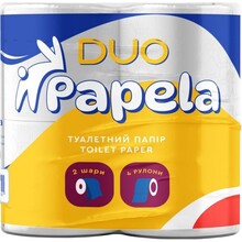 Купить Туалетная бумага PAPELA Duo 2 слоя 120 отрывов 4 рулона (4820270940341)