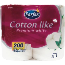 Купить Туалетная бумага PERFEX Cotton Like Premium White 3 слоя 4 рулона (8606102287329)