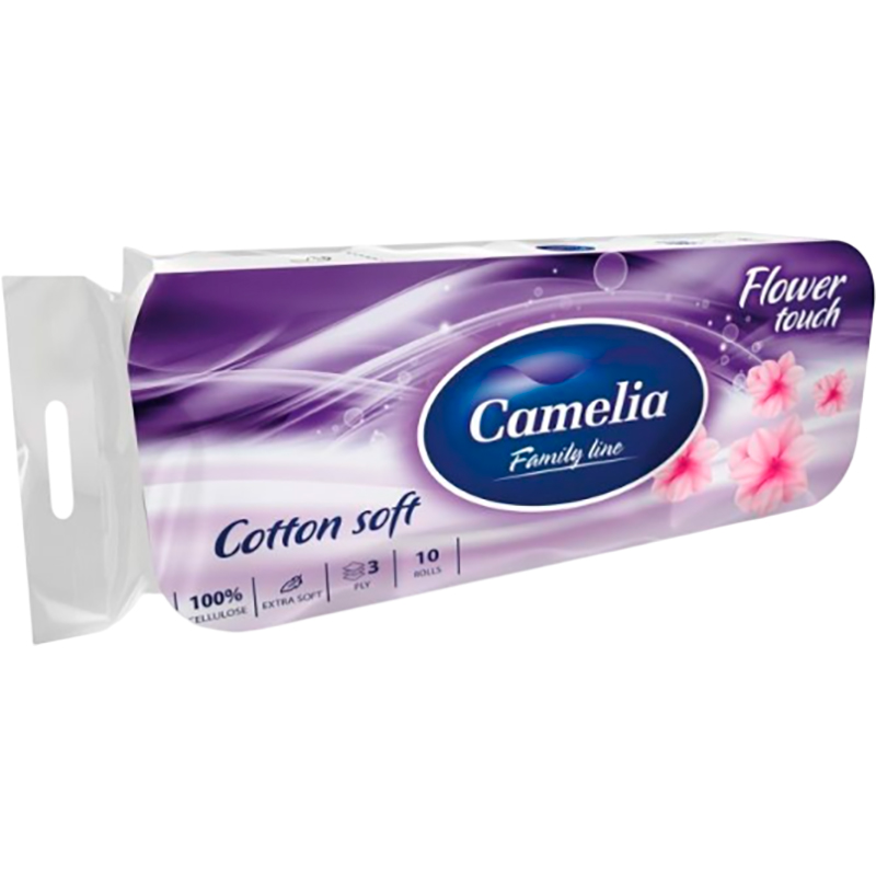 Туалетная бумага CAMELIA Магнолия 3 слоя 10 рулонов (8606111248144)