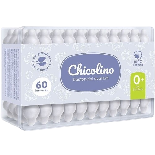Ватні палички CHICOLINO з обмежувачем 60 шт (4823098407485)