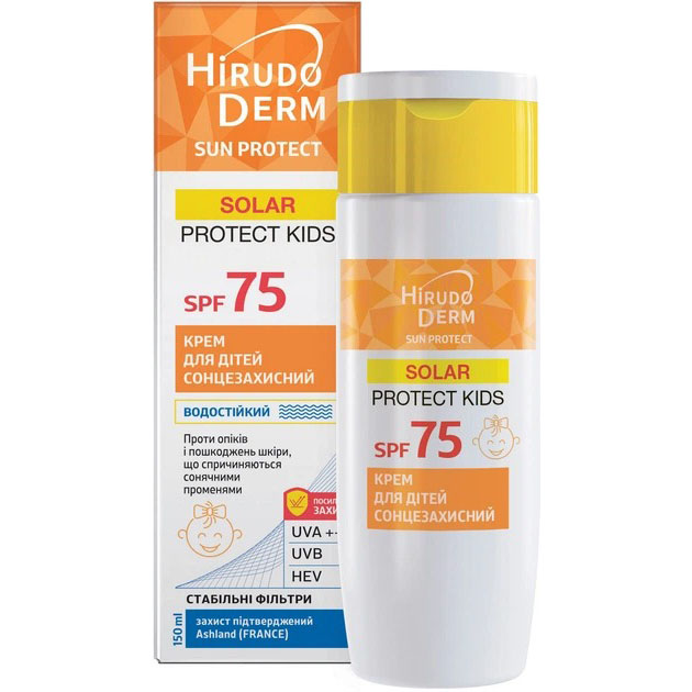 Сонцезахисний крем Біокон Hirudo Derm Sun Protect Solar Protect Kids SPF75 150 мл (4820160038561)