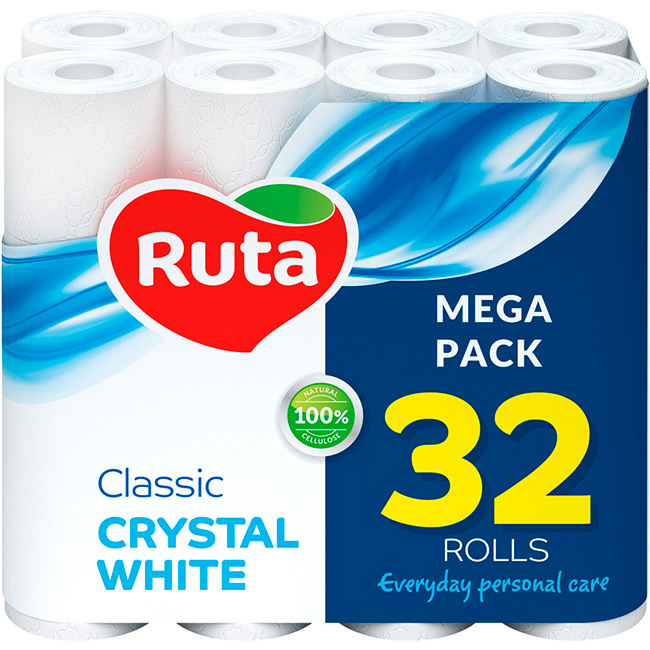 Туалетний папір RUTA Classic White (4820202892670)