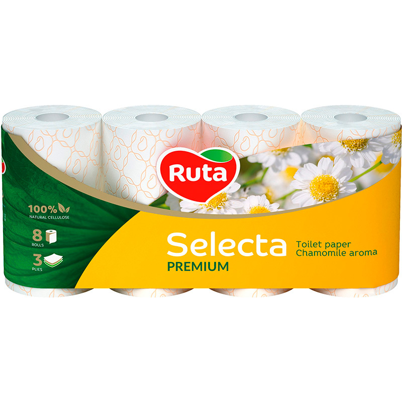 Туалетная бумага RUTA Selecta с ароматом ромашки White (4820023744790)