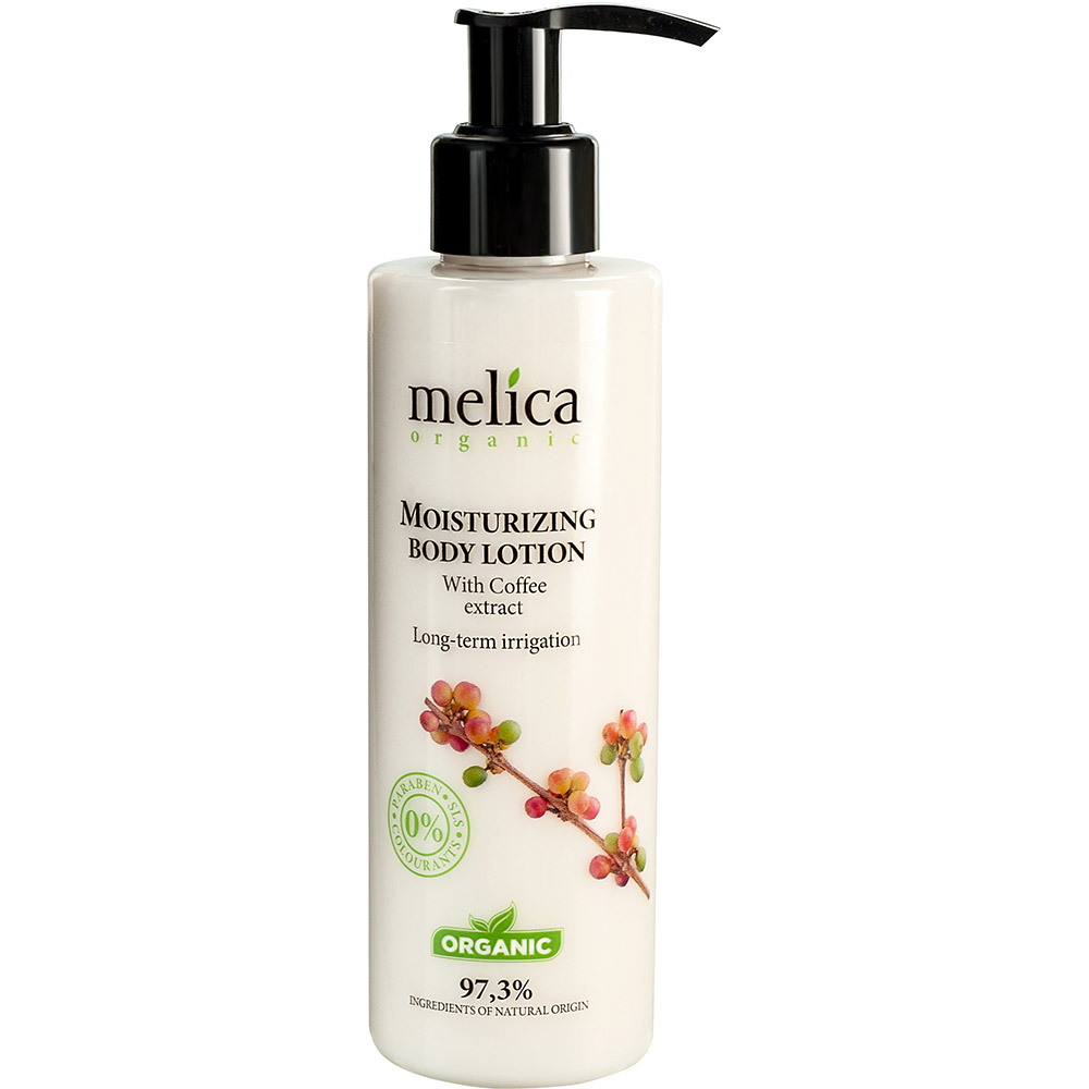 

Увлажняющее молочко Melica Organic с экстрактом кофе 200 мл (4770416001071), Зволож.молочко для тіла з екстрактом кави, 200 мл