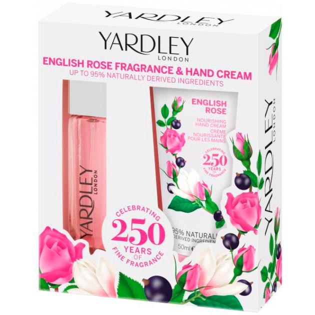 

Набор для женщин YARDLEY English Rose Hand Cream & Purse Spray 50 мл + 14 мл (5056179301832), Набір Крем д/рук 50 мл та Т/в 14 мл Троянда