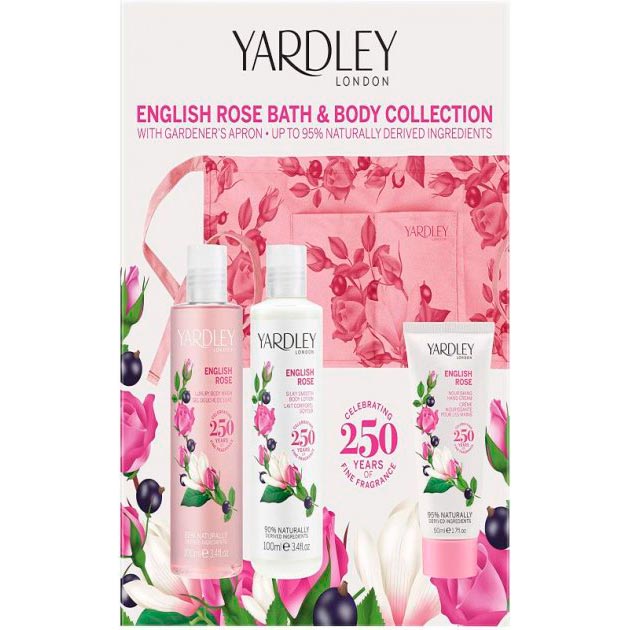 

Набор для женщин YARDLEY English Rose Bath & Body with Apron + косметичка Роза (5056179301870), Набір Гель д/д 100 мл, Лосьйон