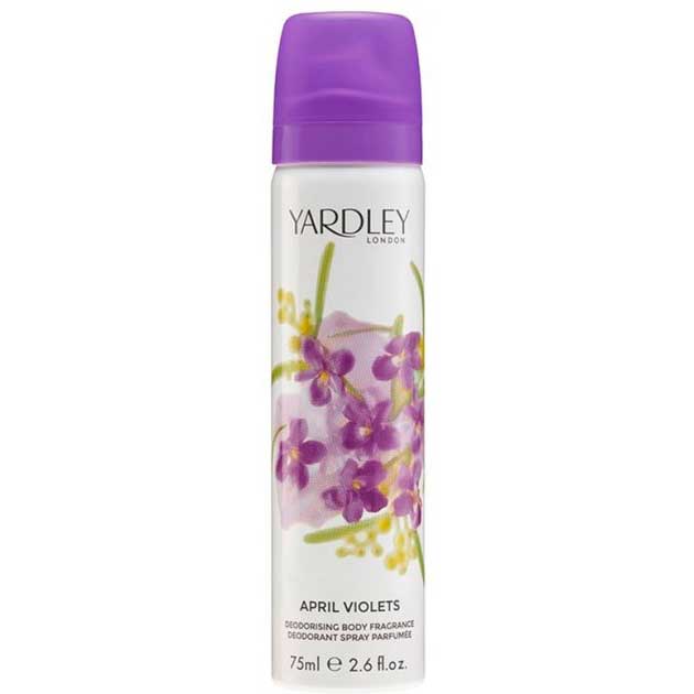 

Дезодорант-спрей для женщин YARDLEY April Violets 75 мл (5060322952505), Дезодорант April Violets 75мл