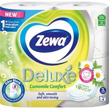 Купить Туалетная бумага ZEWA Deluxe Deluxe 3-слойная Ромашка Белая 4 шт (7322540060133)