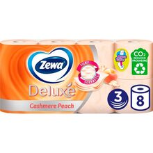 Туалетная бумага ZEWA Deluxe 3-слойный Персик 8 шт (7322541171791)