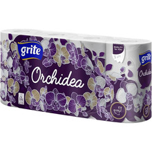 Туалетний папір GRITE Orchidea 3 шари 8 рулонів (4770023348033)