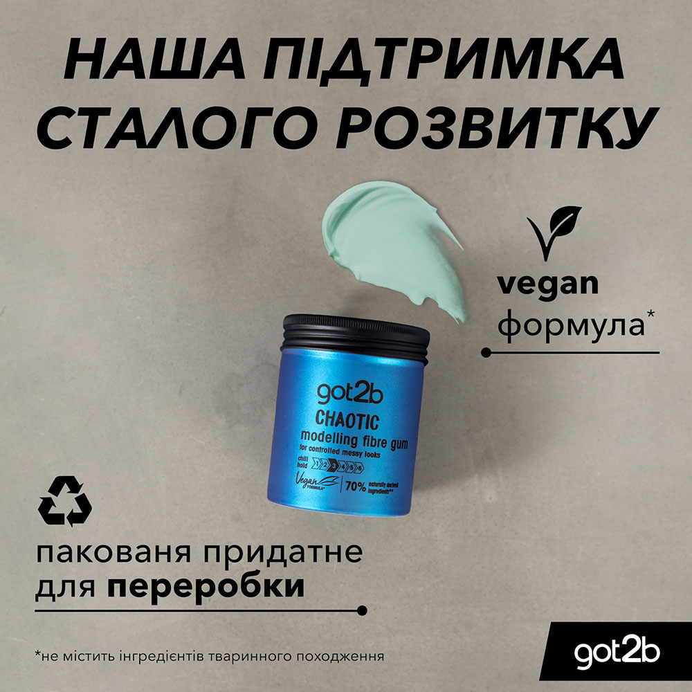 Паста для волос Got2b Chaotic Modelling Gum Фиксация 3 100 мл (2867343) Категория универсальное