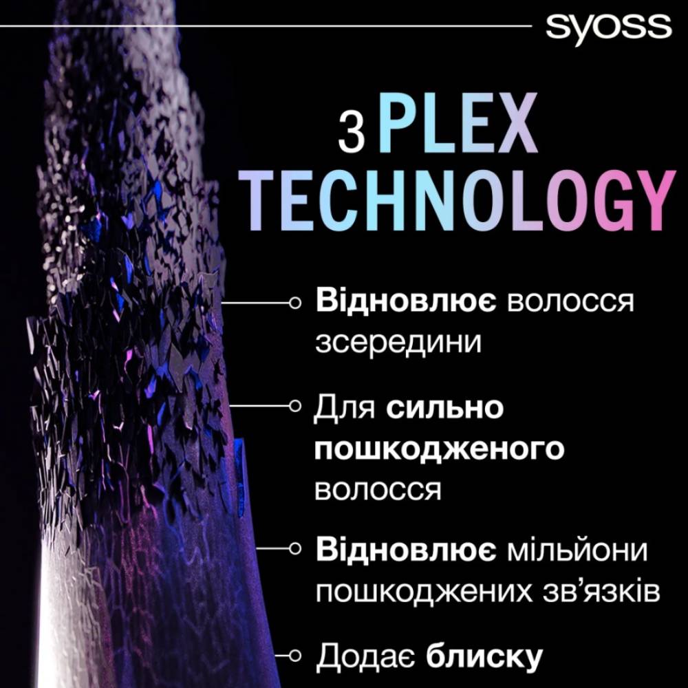 Кондиціонер Syoss Intense Plex Conditioner 250 мл (2950856) Тип волосся/шкіри голови пошкоджені