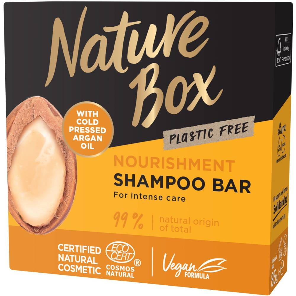 Твердый шампунь Nature Box Nourishment Vegan Shampoo Bar With Cold Pressed Argan Oil 85 г (2821494) Тип шампунь