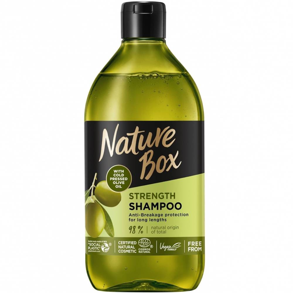 Шампунь Nature Box Strength Vegan Shampoo With Cold Pressed Olive Oil 385 мл (2763736)