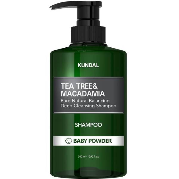 Шампунь KUNDAL Tea Tree&Macadamia Deep Cleansing Shampoo Baby Powder 500 мл (8809693252787)