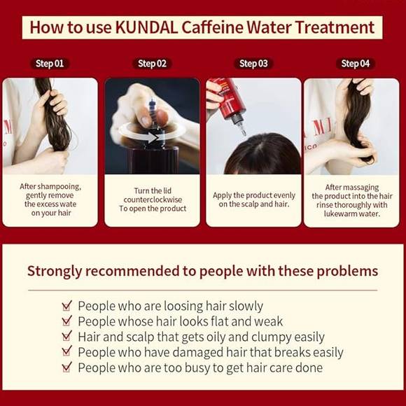 Есенція лікувальна KUNDAL Caffeine Head Spa & Scalp Care Water Treatment Herb Mint 300 мл (8809693254163) Категорія для жінок