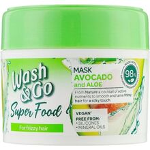 Маска для волосся WASH&GO SUPER FOOD З авокадо та алое віра 300 мл (8008970053097)