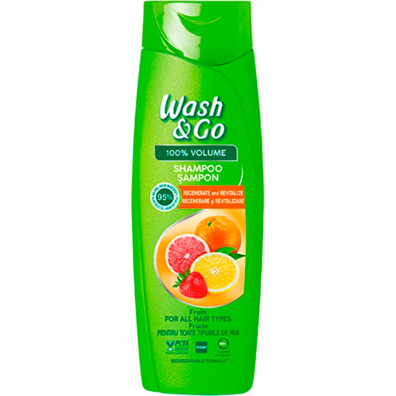 Шампунь WASH&GO с экстрактами фруктов 360 мл (8008970056777)