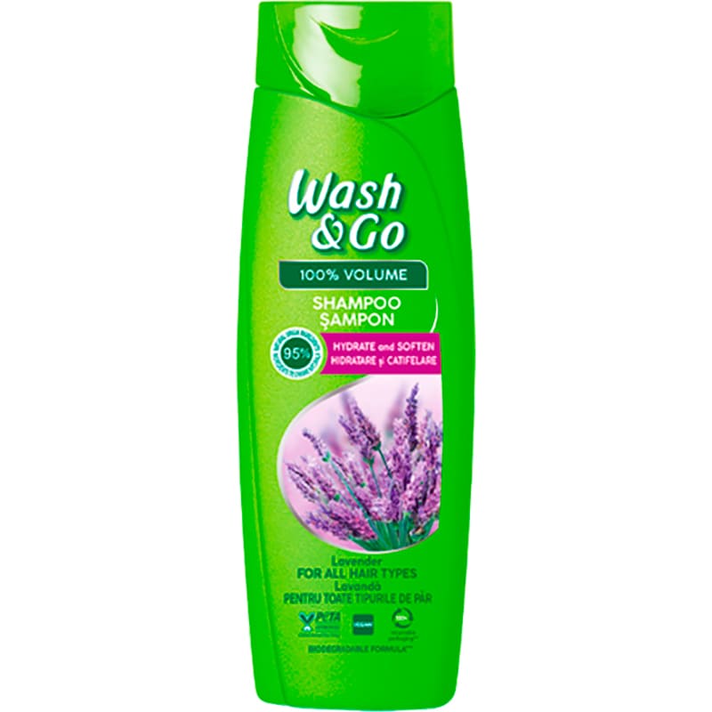 Шампунь WASH&GO з екстрактом лаванди 360 мл (8008970056814)