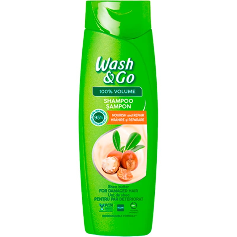 Шампунь WASH&GO з олією ши 360 мл (8008970056852)