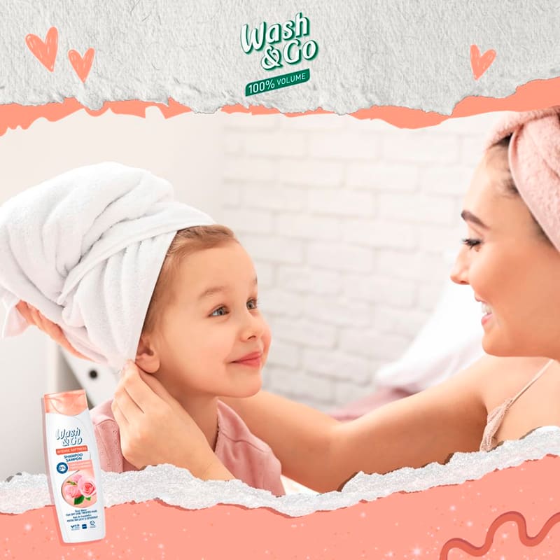 Шампунь WASH&GO с розовой водой 360 мл (8008970057231) Категория для женщин