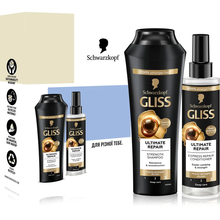 Набор GLISS Kur Ultimate repair Hair Reconstruction Шампунь 250 мл + Кондиционер 200 мл (4015100863284)