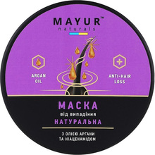 Маска для волос MAYUR От выпадения с аргановым маслом и ниацинамидом 250мл (4820230953374)