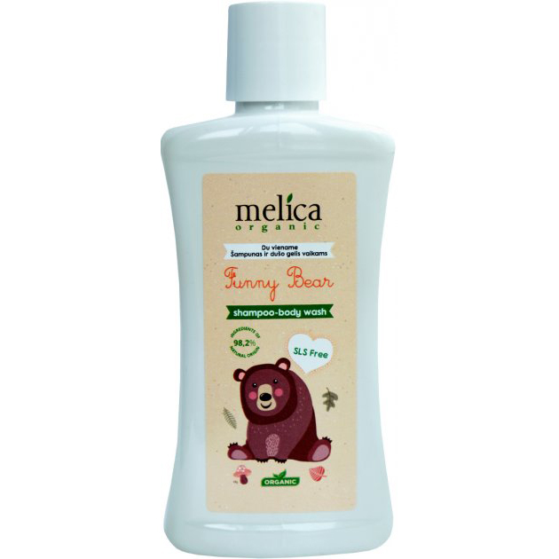 

Шампунь 2 в 1 Melica Organic от медвежонка 300 мл (4770416003310), Дитячий засіб 2 в 1 Шампунь та Гель для душу