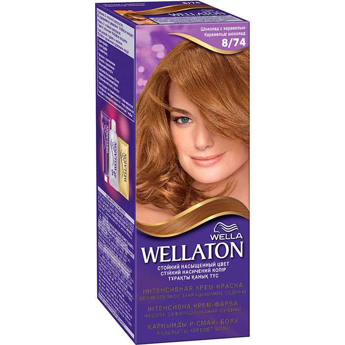 Краска для волос WELLATON 8/74 Шоколад с карамелью 110 мл (4056800621194)