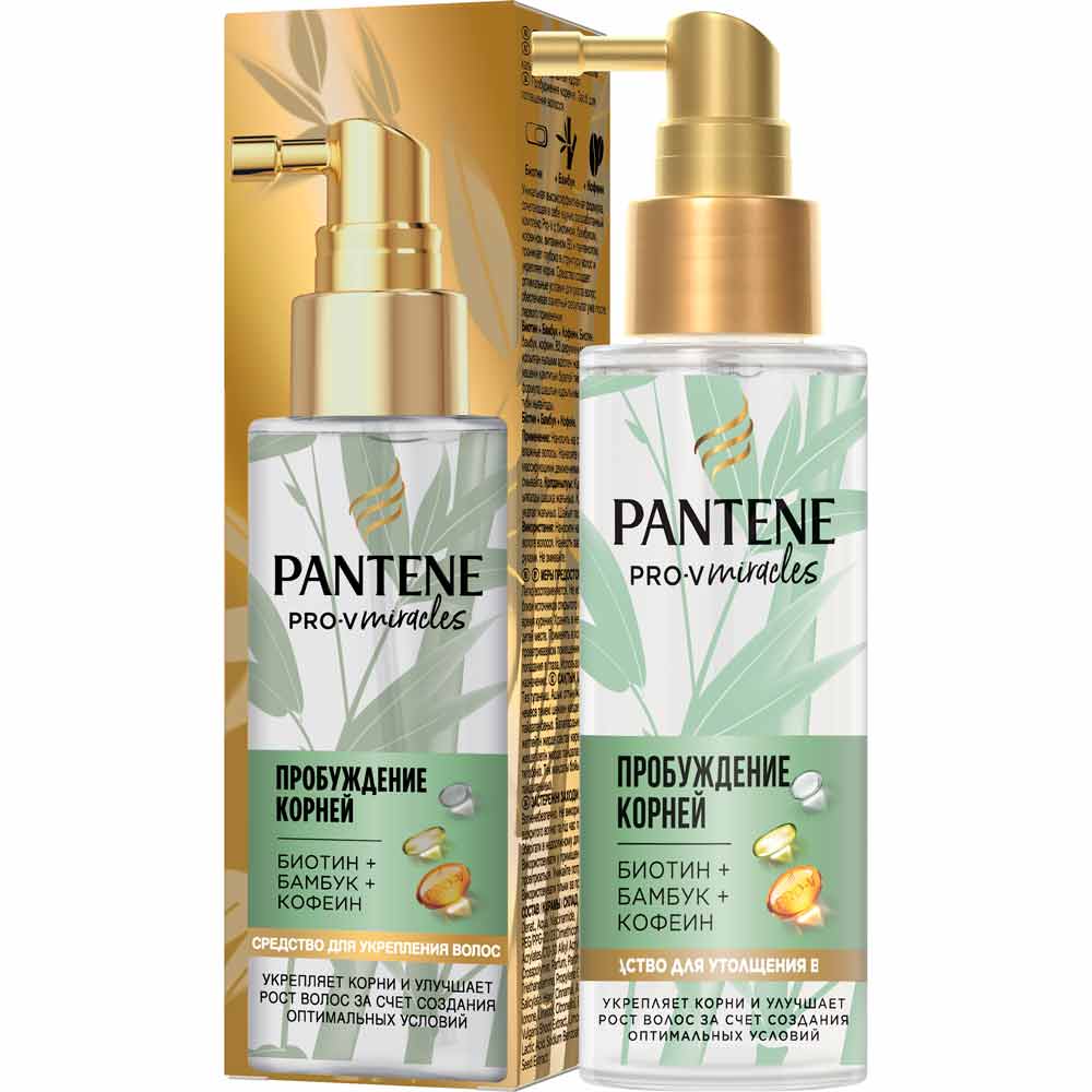 Спрей для волосся Pantene Pro-V Пробудження коріння з кофеїном 100 мл (8001841660837) Склад Alcohol Denatured, Aqua, Niacinamide, PEG/PPG-20/23 Dimethicone, Caffeine, Acrylates/C10-30