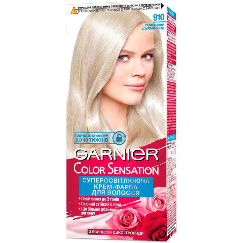 Краска для волос Garnier Color Sensation 910 Графитовый-ультраблонд 110 мл (3600541929845) Краска для волос Garnier Color Sensation 910 Графитовый-ультраблонд 110 мл (3600541929845)