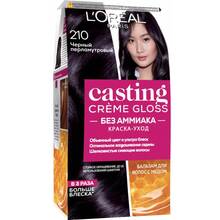 Фарба для волосся L'OREAL PARIS Casting Creme Gloss 210 Чорний перламутровий 120 мл (3600522418139)