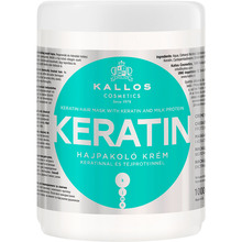 Маска для волосся Kallos Cosmetics Keratin, Що Відновлює з кератином і молочним протеїном 1000 мл (5998889508142)