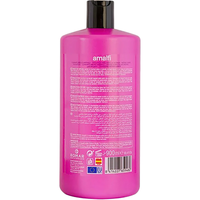 Шампунь AMALFI EFFETO BRILLIANTE 900 мл (ASEB900) Склад Aqua, Sodium Laureth Sulfate, Sodium Chloride, Cocamidopropyl Betaine, Coco-Glucoside, Disodium Cocoamphodiacetate, Parfum, PEG-4 Distearyl Ether, Citric Acid, Guar Hydroxypropyltrimonium Chloride, Hydrolyzed Keratin, Distearyl Ether