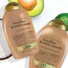 Шампунь OGX Brazilian Keratin Smooth Pазглаживающий 385 мл (22796976017)