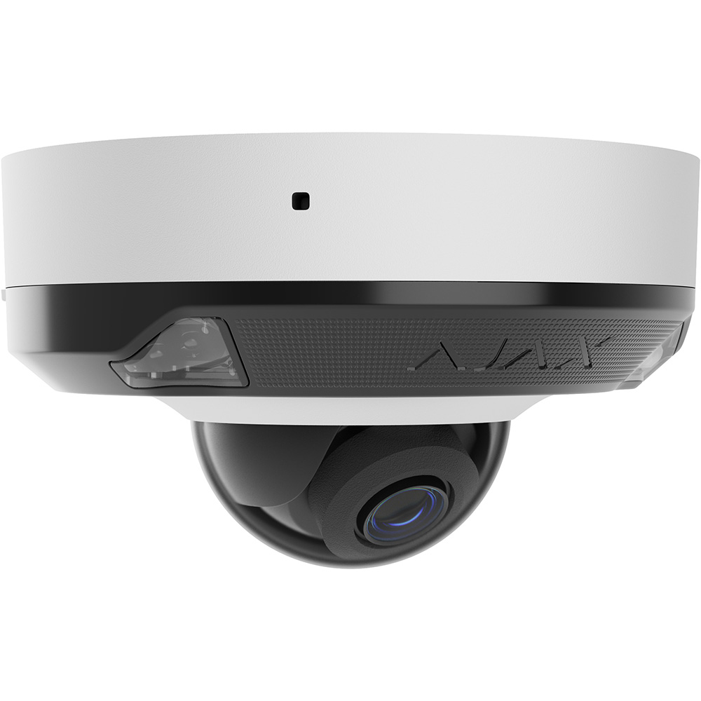 IP-камера AJAX DomeCam Mini HL 8 Mp 4 mm ASP White (000059528) Дополнительно гибридная подсветка, TrueWDR, встроенный микрофон, распознавание людей/животных/транспорта, поддержка microSD 32–256 ГБ