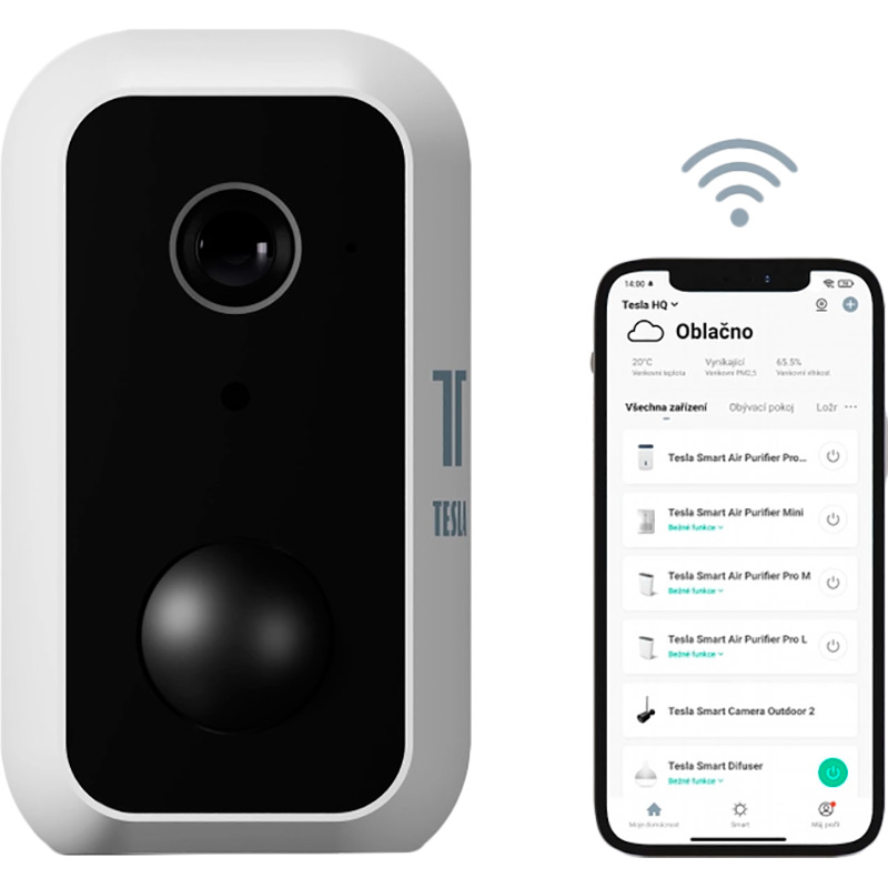 IP-камера TESLA з PIR-датчиком (TSL-CAM-SNAP11S) Інтерфейс зв'язку з ПК Wi-Fi