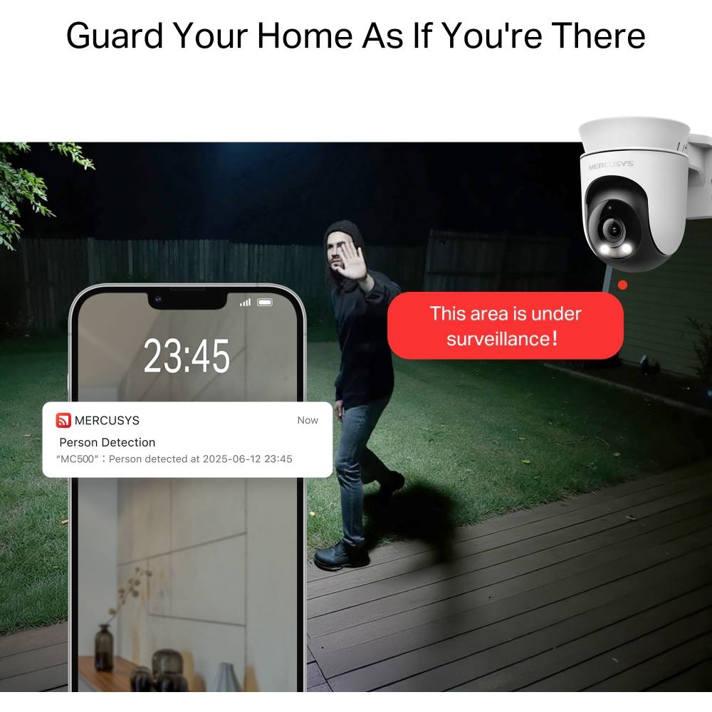 IP-камера MERCUSYS MC510 3MP N300 Тип подключения беспроводное