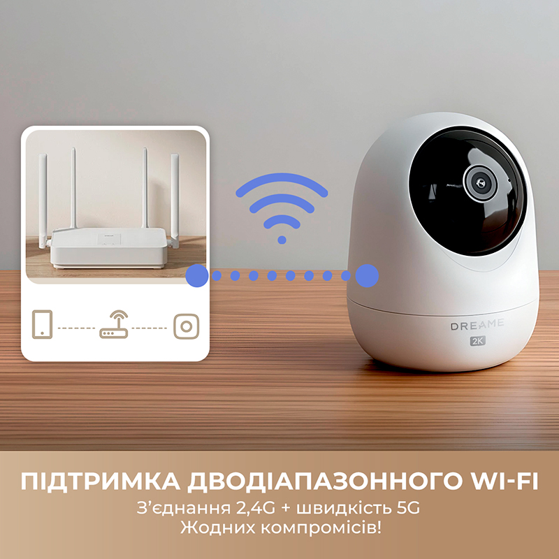 IP-камера DREAME NAVO Care 1 InCam 4MP (2K) White (DRM-IPC-A131_White) Тип корпусу купольна