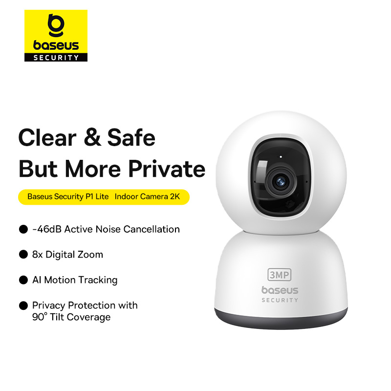 Обзор IP-камера BASEUS Security P1 Series Indoor 3MP OS White EU (S0TV002132)
