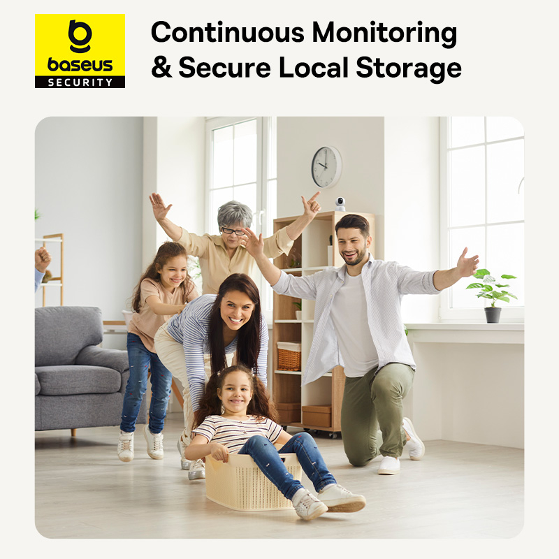 В Фокстрот IP-камера BASEUS Security P1 Series Indoor 3MP OS White EU (S0TV002132)