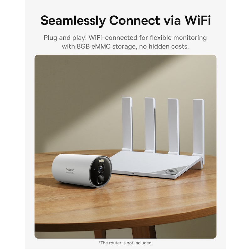 Заказать IP-камера BASEUS Security B1 Outdoor Camera 2K White (S0SV002130)