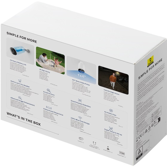 Внешний вид IP-камера BASEUS Security B1 Outdoor Camera 2K White (S0SV002130)