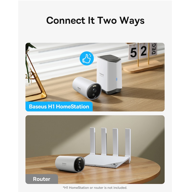 Покупка IP-камера BASEUS Security B1 Outdoor Camera 2K White (S0SV002130)