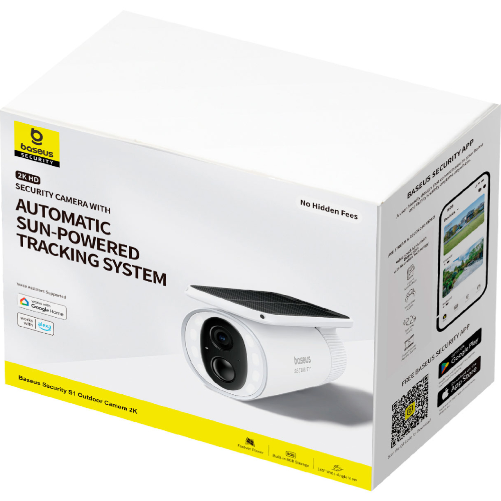 IP-камера BASEUS Security S1 Outdoor Camera 2K White (S0SW002130) Тип подключения беспроводное
