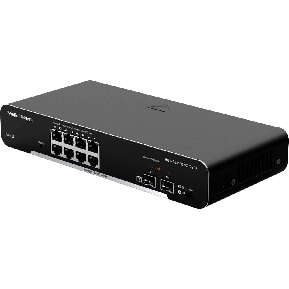 Коммутатор RUIJIE Reyee (RG-NBS3100-8GT2SFP) Тип управляемый 2-го уровня
