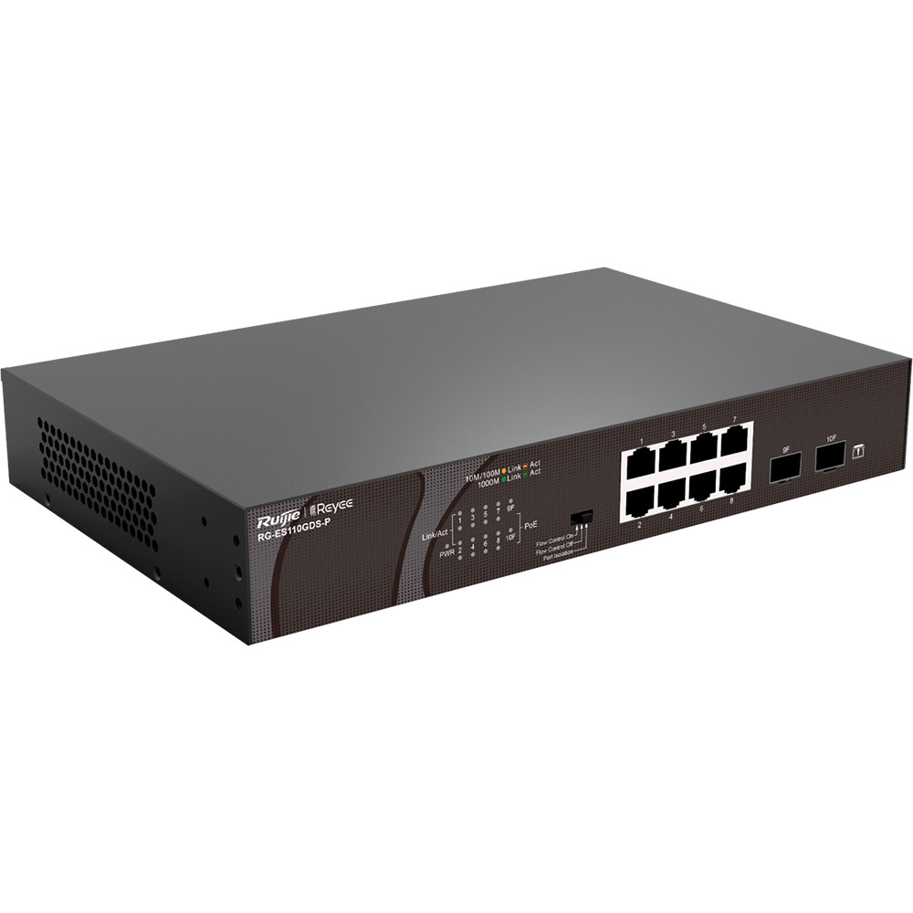 Коммутатор RUIJIE Reyee (RG-ES110GDS-P) Тип неуправляемый