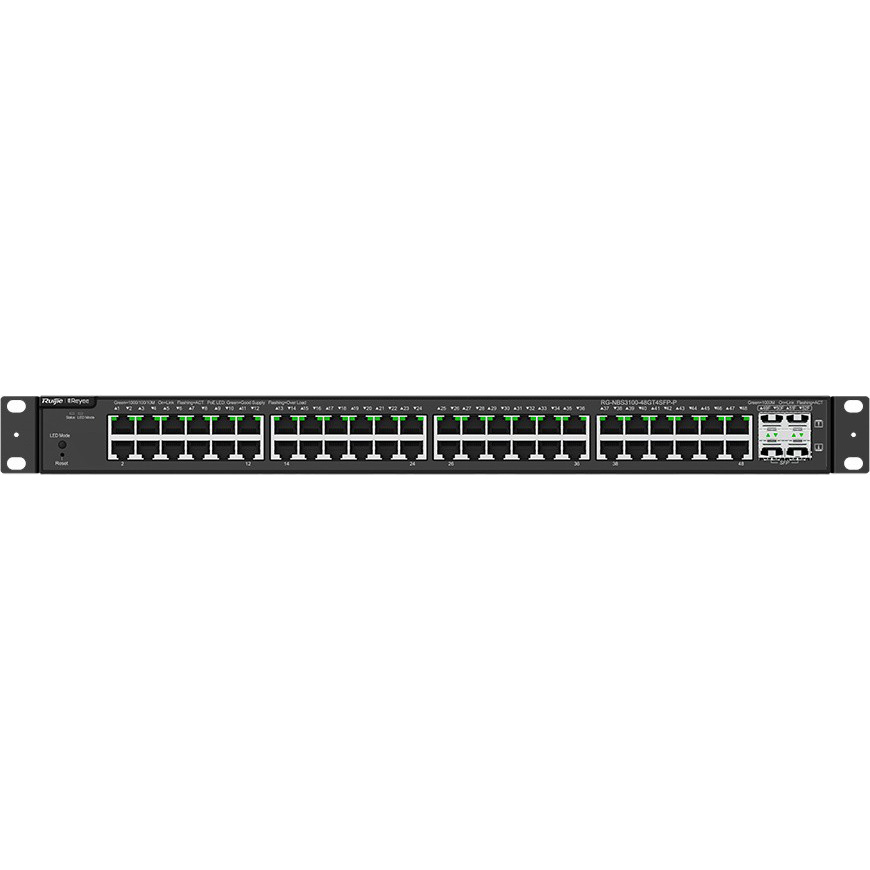 Коммутатор RUIJIE Reyee RG-NBS3100-48GT4SFP-P Форм-фактор монтируемый в стойку